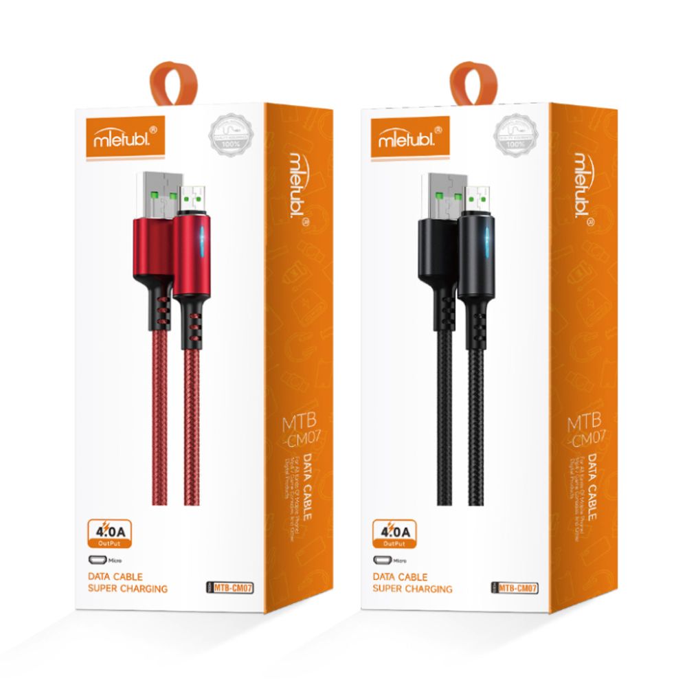 Кабель Mietubl MTB-CM07 USB-microUSB 4A 1м Braided Red