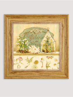 Картина настенная интерьерная в раме "под дерево" 26*26 см