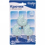 Крючки в наборе 3шт на липком слое «ИДЕЯДОМА», витая ракушка, нагрузка 2кг