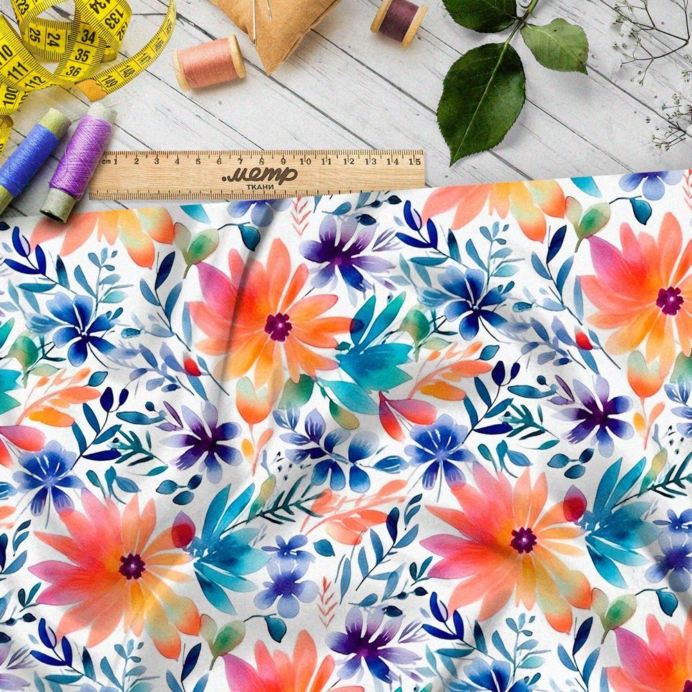 Ткань премиум Оксфорд 600D мелодия полевых цветов