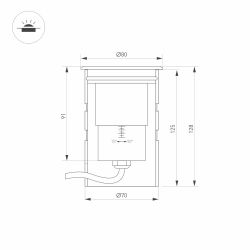 Светильник ART-GROUND-ZOOM-R80-8W Warm3000 (SL, 15-50 deg, 24V) (Arlight, IP67 Металл, 3 года) 028065