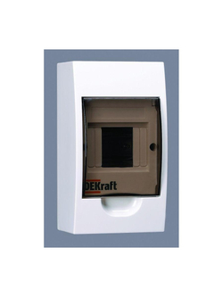 Корпус навесной ЩРН-П-4 20х11х9 4мод.IP41 пластик. DEKraft 31008DEK