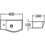 Раковина WeltWasser Aisbach 7945 GL-WT L 45 10000008690 Белая глянцевая
