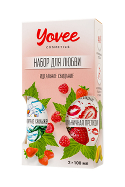 Набор гелей-смазок Yovee для любви (721003+721053), вкусовой (клубника) + увл (алоэ), 2х100 мл