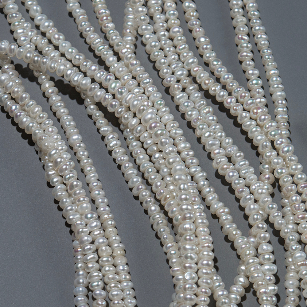 Жемчуг культивированный барочный в форме чипс A+ Grade, 2,5*4мм, белый