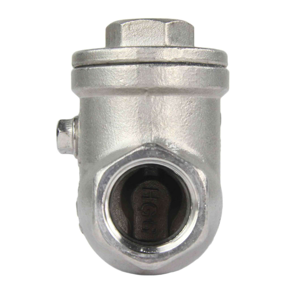 Swing check valve Elephant SCV, body material - stainless steel AISI 316, closure element material - stainless steel AISI 316, seal - PTFE