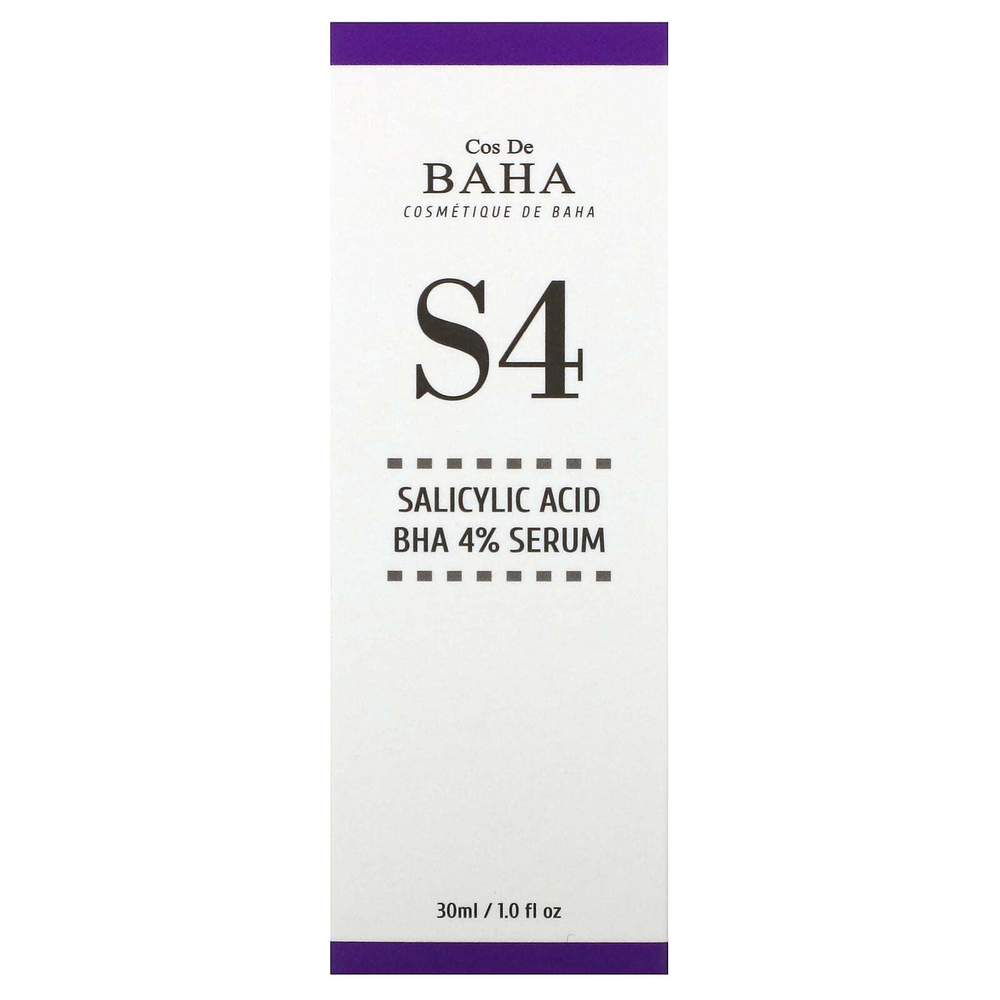 Cos De BAHA, S4, сыворотка с салициловой кислотой и 4% БГК, 30 мл (1 жидк. унция)