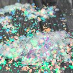 Хлопья белый хамелеон MixSomi-17 для дизайна ногтей, маникюра, бодиарта, макияжа...