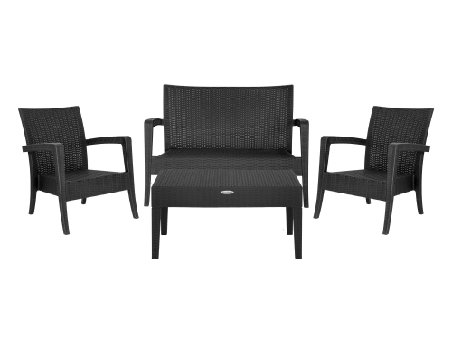 Набор мебели Ola Dom Делюкс  арт.ЭП 401301+ЭП 401424+ЭП 391510 антрацит,  (2 кресло-диван+стол 92x53см+диван) (антрацит)