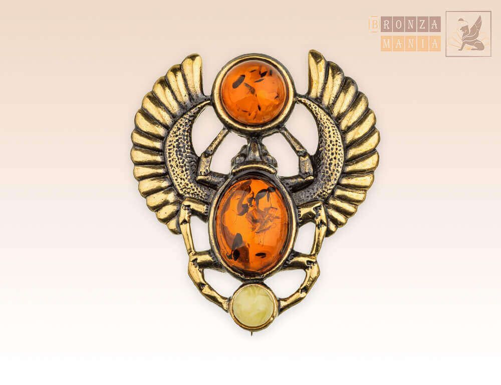 брошь Скарабей