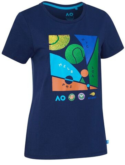 Женская теннисная футболка Australian Open T-Shirt Grand Slam - navy