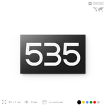 Номер на дверь 535, табличка на дверь для офиса, квартиры, кабинета, аудитории, склада, черная 120х70 мм, Айдентика Технолоджи