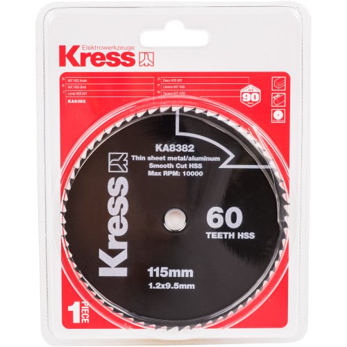 Диск KRESS 115х1,2х9,5 мм по металлу и алюминию   KA8382