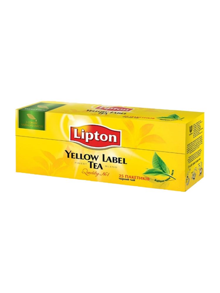 Чай черный Lipton Yellow label в пакетиках, 25 шт x 4 уп
