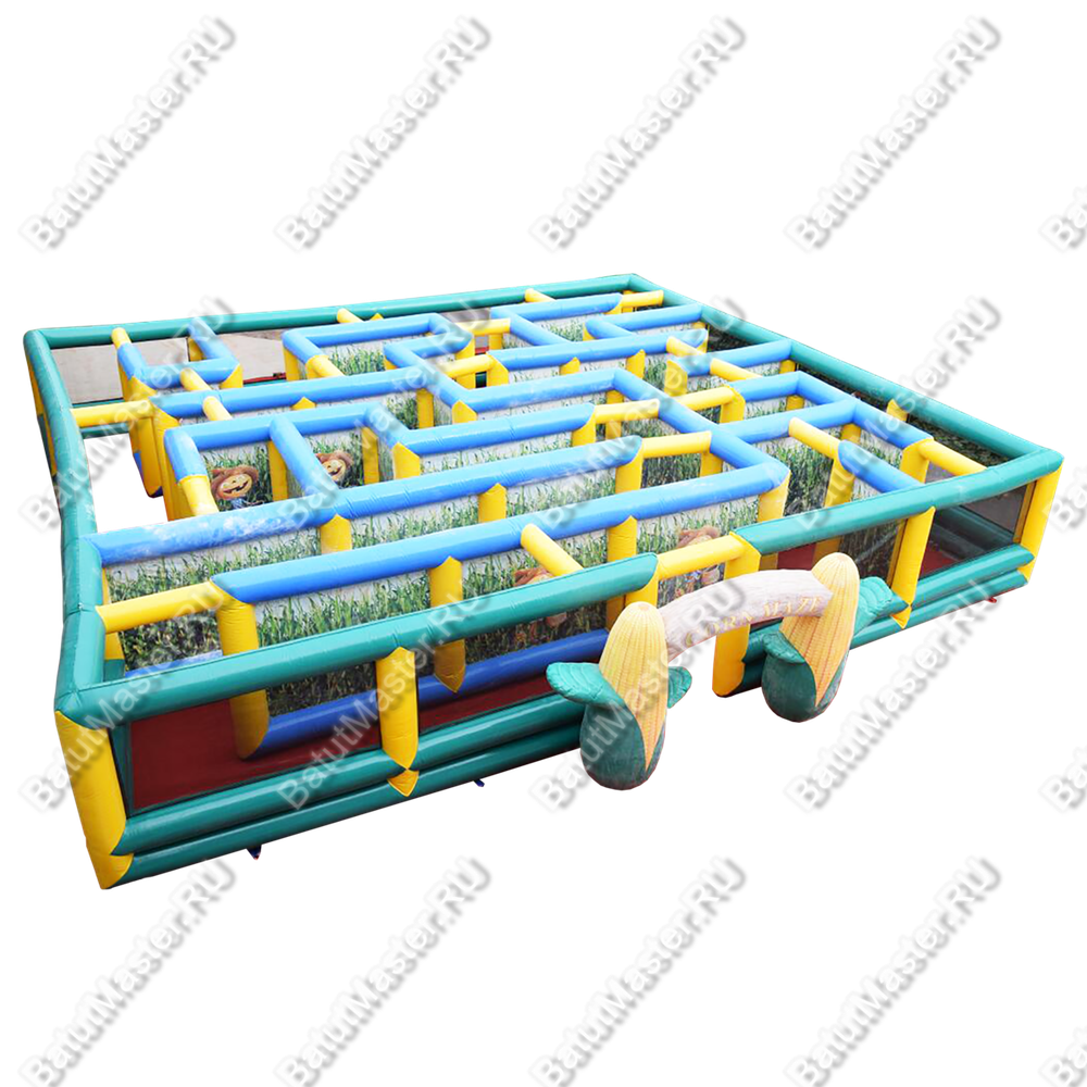 Надувной лабиринт "Кукурузная плантация" размер 12*11*2,8 м