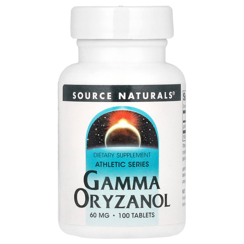 Source Naturals, Athletic Series, гамма оризанол, 60 мг, 100 таблеток