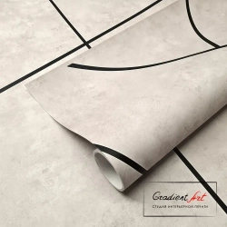 Фотообои лофт бетон геометрия "Геометрия" 315см x 270см флизелин премиум моющиеся GradientArt GMB315270BE