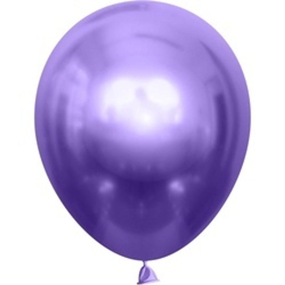 Шар (12"/30 см) Фиолетовый, хром 50 шт.