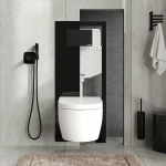 Инсталляция для унитаза WasserKraft Glan 66TLT.010.ME.BL.MB02 с черной матовой кнопкой