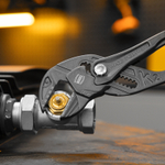 Клещи переставные, кнопочный механизм, обливные рукоятки, сантехнические, 250 мм Denzel