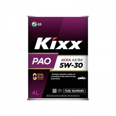 KIXX PAO 5W30 A3 B4 Масло моторное синт. (Корея) (4L)