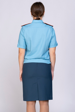 Рубашка МЧС женская голубая, короткий рукав