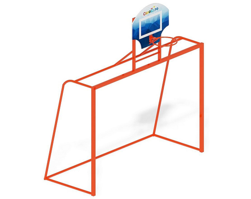 Ворота футбольные мини с баскетбольным щитом СО 2.60.03