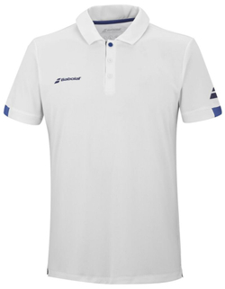 Детская теннисная футболка Babolat Boys Play Polo Shirt - white/white
