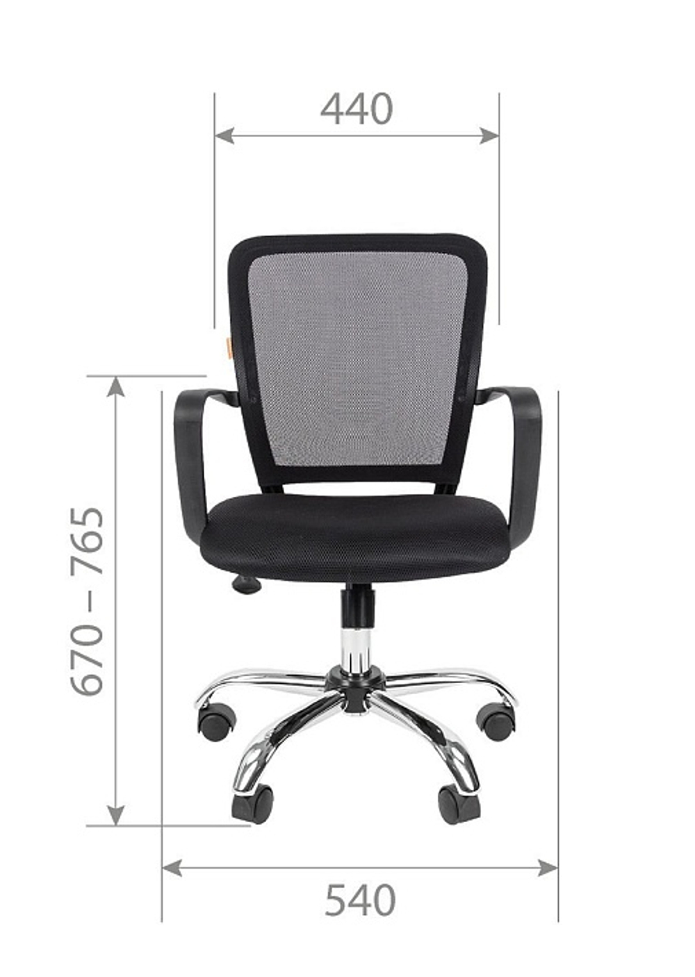 Офисное кресло CHAIRMAN 698 хром, ткань TW/сетчатый акрил