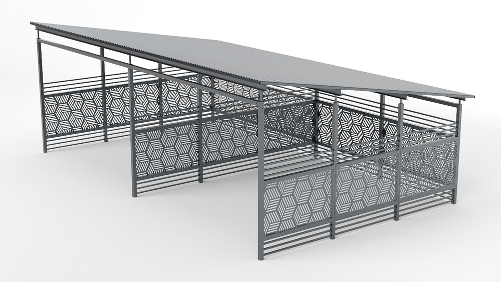 Большой навес над контейнерами SK00103