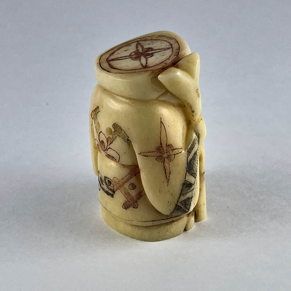 Статуэтка нэцкэ Божество Дзюродзин с посохом