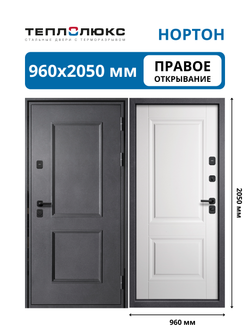 Входная дверь Нортон Белый матовый