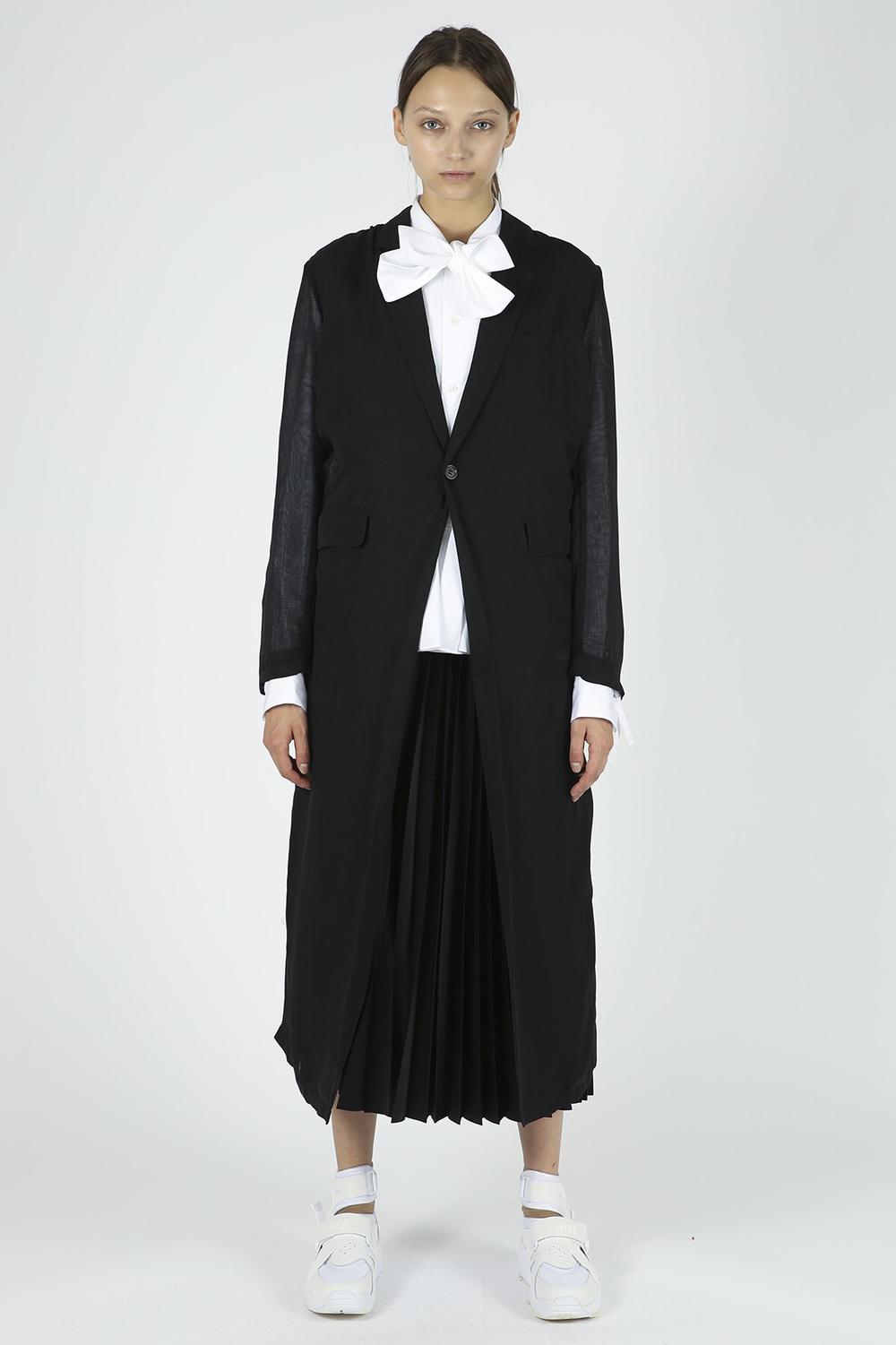 COMME DES GARÇONS NOIR KEI NINOMIYA ПАЛЬТО ЧЕРНОЕ