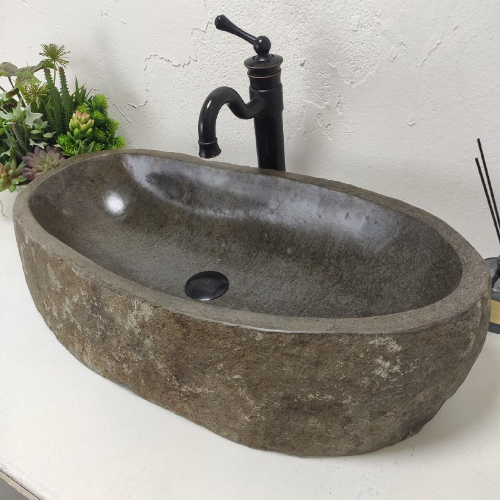Раковина из речного камня RS-61908 (73*35*16)