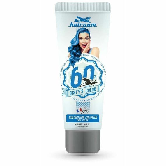Полуперманентное окрашивание Hairgum Sixty&#39;s Color flash blue (60 ml)