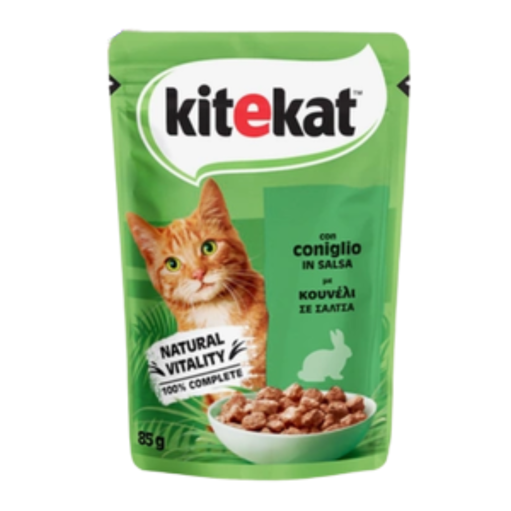 Влажный корм Kitekat для кошек рагу с кроликом 85 гр