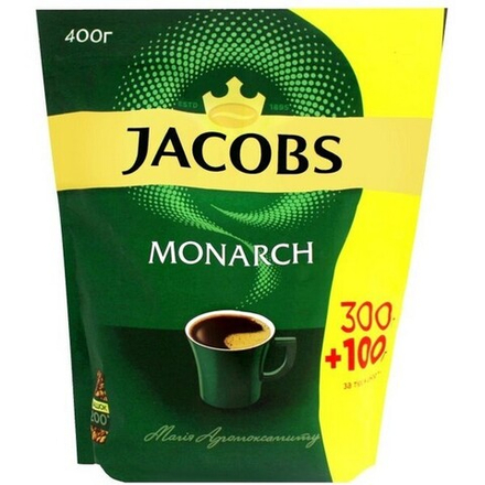 Кофе растворимый Jacobs Monarch, 400 г пакет (Якобс)