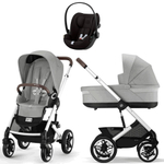 Коляска Cybex Talos S Lux SLV complete Cloud G Magic Black Base G 4 в 1 Stone Grey с дождевиками