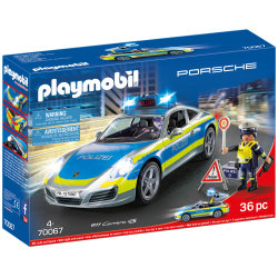 Игровой набор Playmobil 70067 Полицейский автомобиль Porsche 911 Carrera 4S свет и звук 70067 36 деталей — фото 1