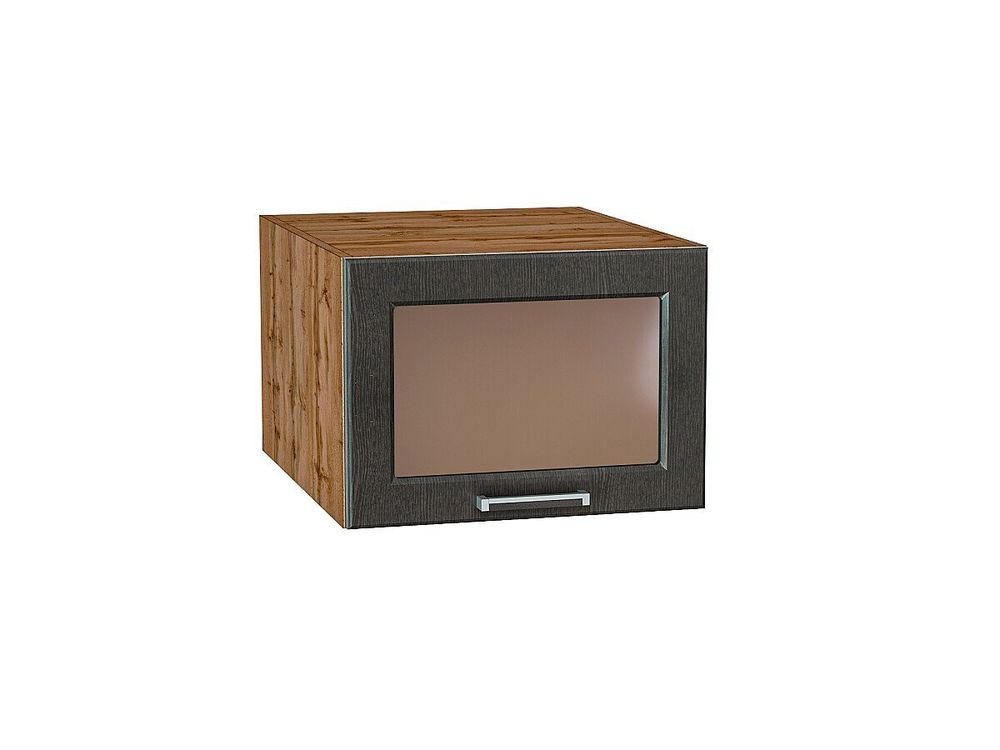 Шкаф верхний горизонтальный остекленный глубокий Прага