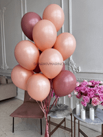 Нежная симфония: композиция из шаров в оттенках пыльной розы и персика