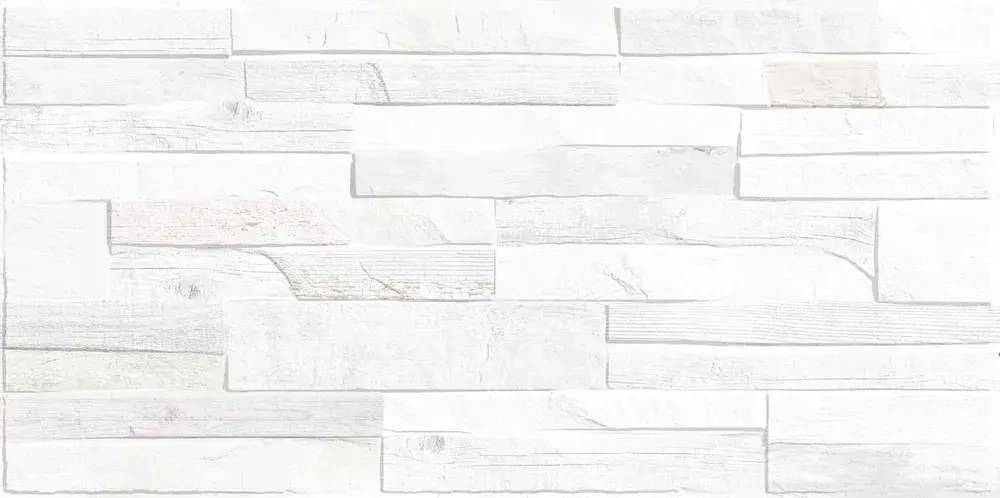 Настенная плитка ALMA Ceramica TWU09MTN004 Mattone 50x24.9 белая глянцевая под дерево