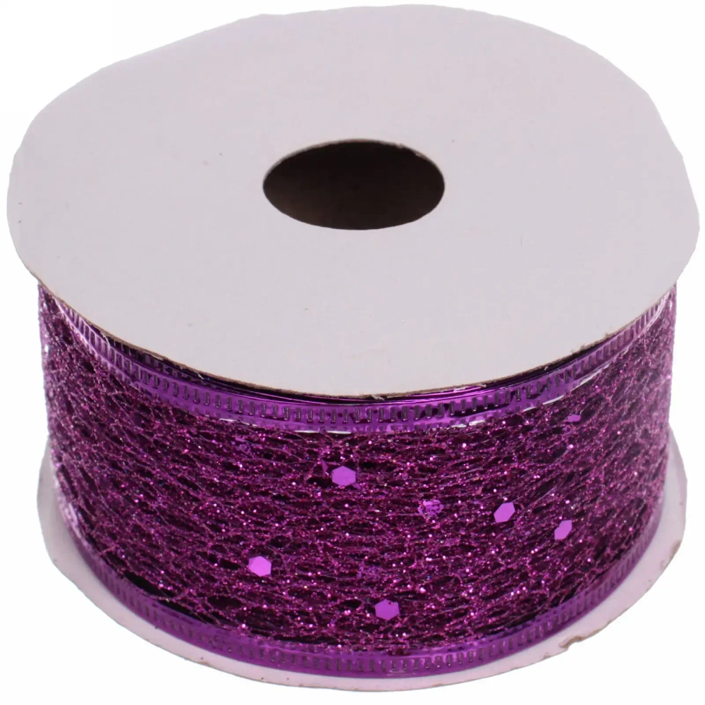 Лента для декорирования «Изящная» 4 см, 2,7 м, Фиолетовый (микс дизайнов)
