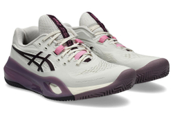 Женские теннисные кроссовки Asics Gel-Resolution X Clay - soft oat/dark aubergine