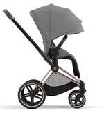 Коляска Cybex Priam IV Rosegold complete Aton S2 Hibiscus Red Base One 4 в 1 Mirage Grey