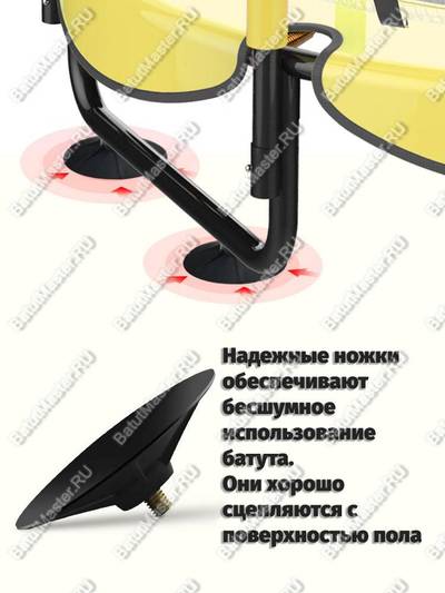 Батут с сеткой и баскетбольным кольцом, диаметр 5 фт, желтый