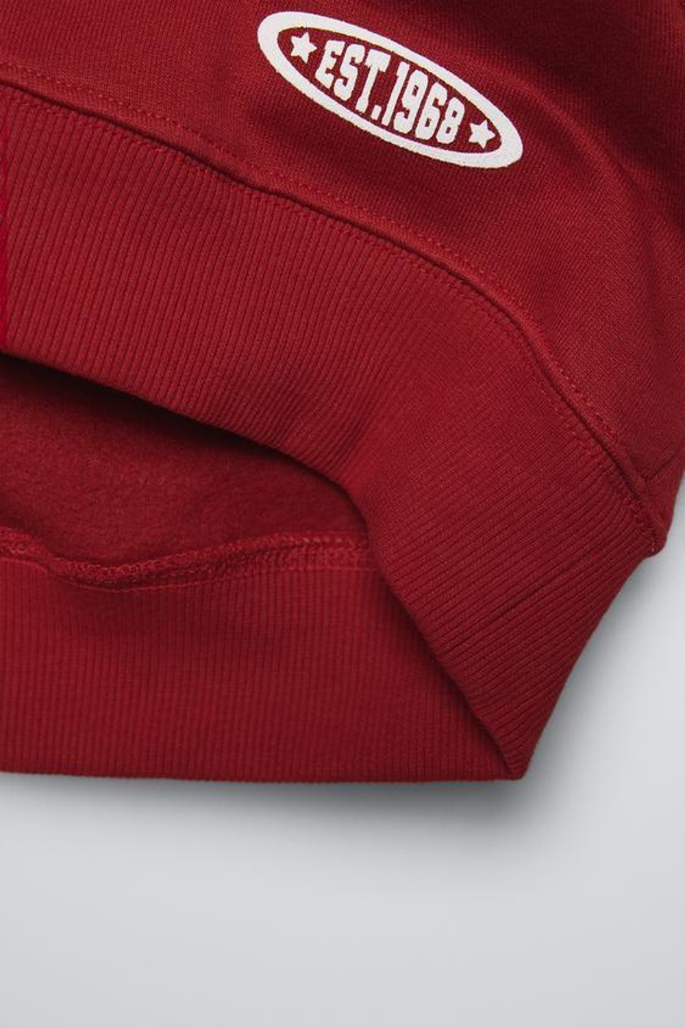 ZARA ТОЛСТОВКА VARSITY, КРАСНЫЙ