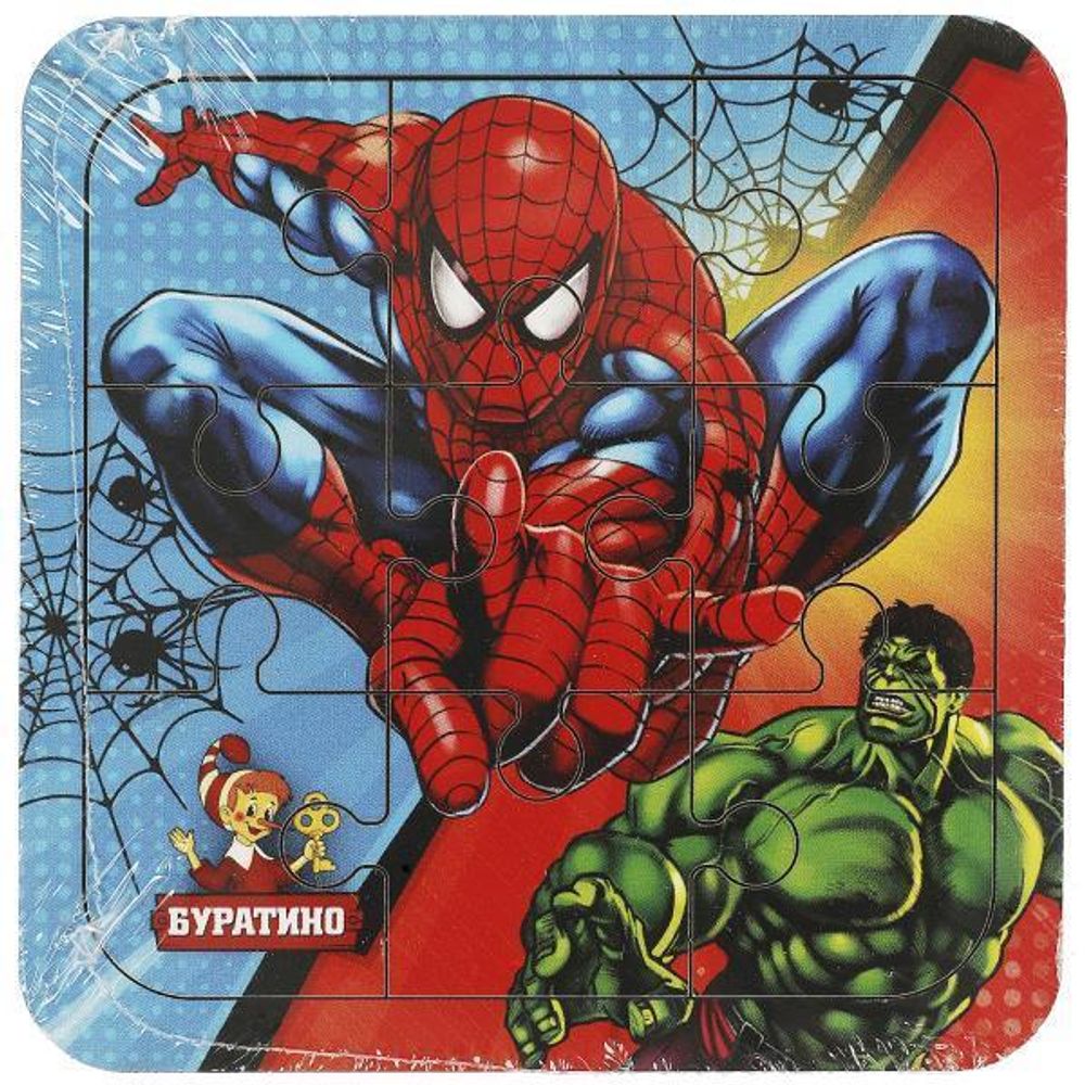Пазл &quot;Spiderman&quot; 10*10см. терм.пакет SPM-02 (Буратино)