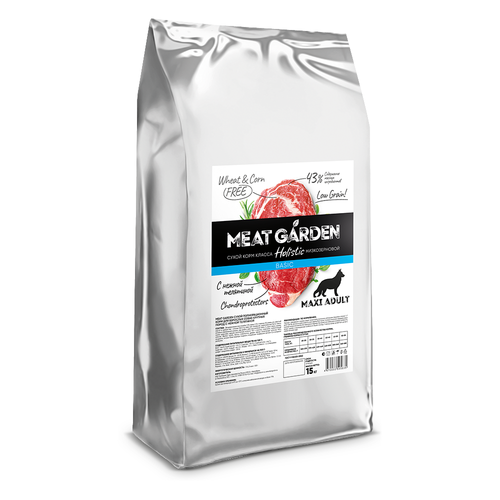 Meat Garden корм сухой для взрослых собак крупных пород нежная телятина