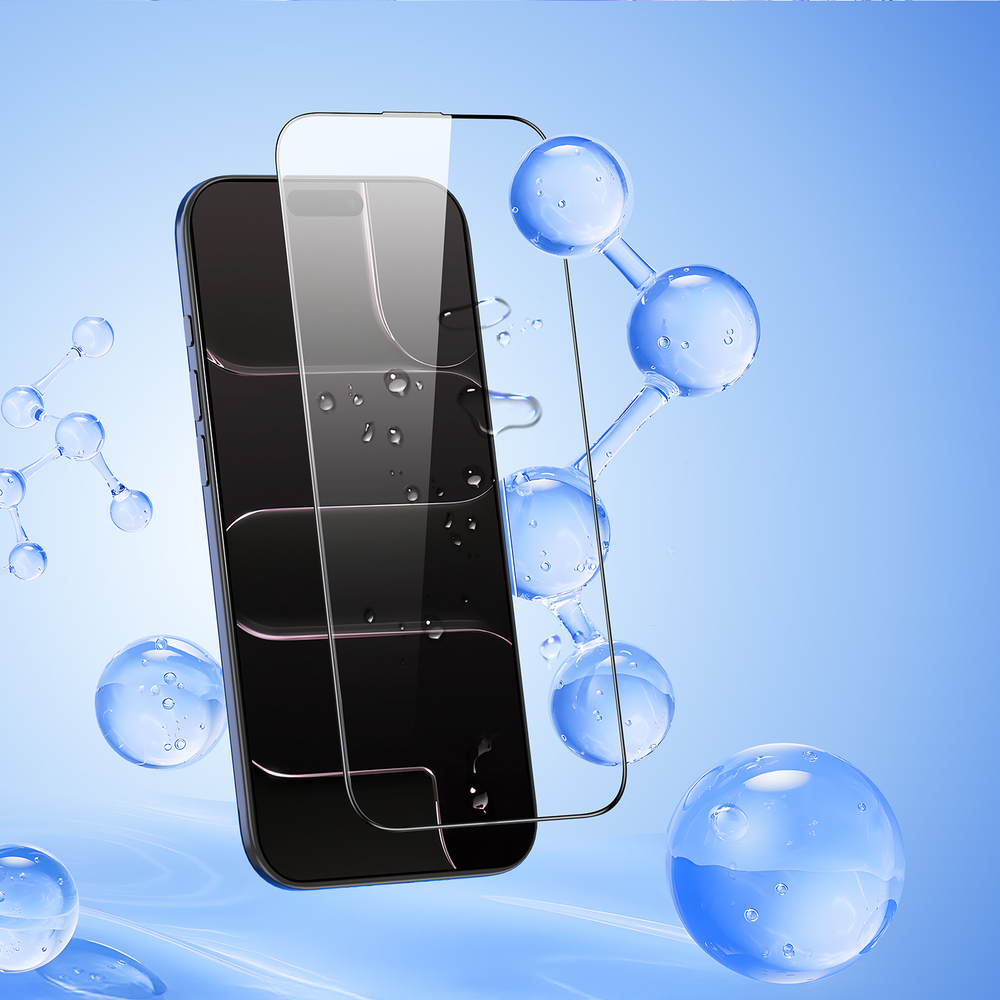 Защитное стекло для iPhone Air, серия Roga Series от Dux Ducis (комплект с ванночкой для автоматического выравнивания и установки)